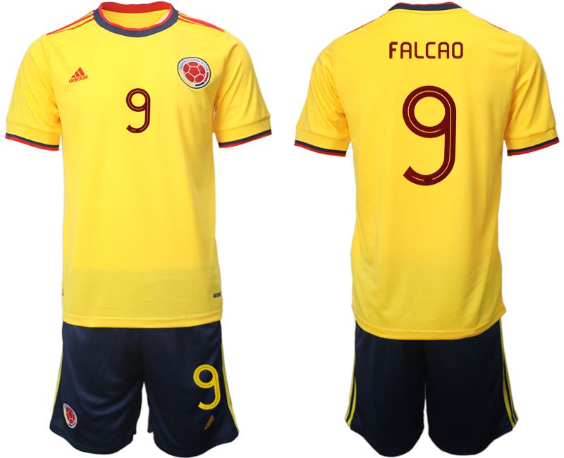 Cheap Men 2022 World Cup National Team Colombia home yellow 9 Soccer Jersey